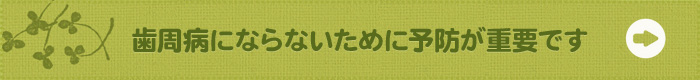 歯周病にならないために予防が重要です